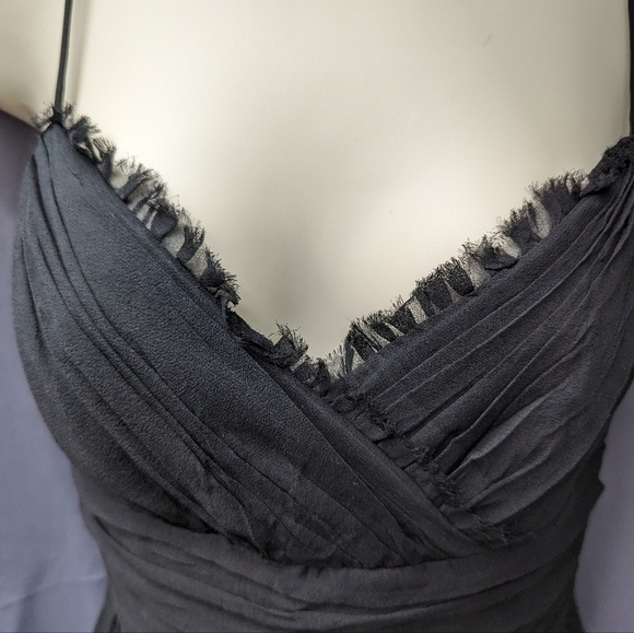 Laundry by Shelli Segal Silk Chiffon Cocktail Slip Dress Sz 6 - Picture 6 of 11